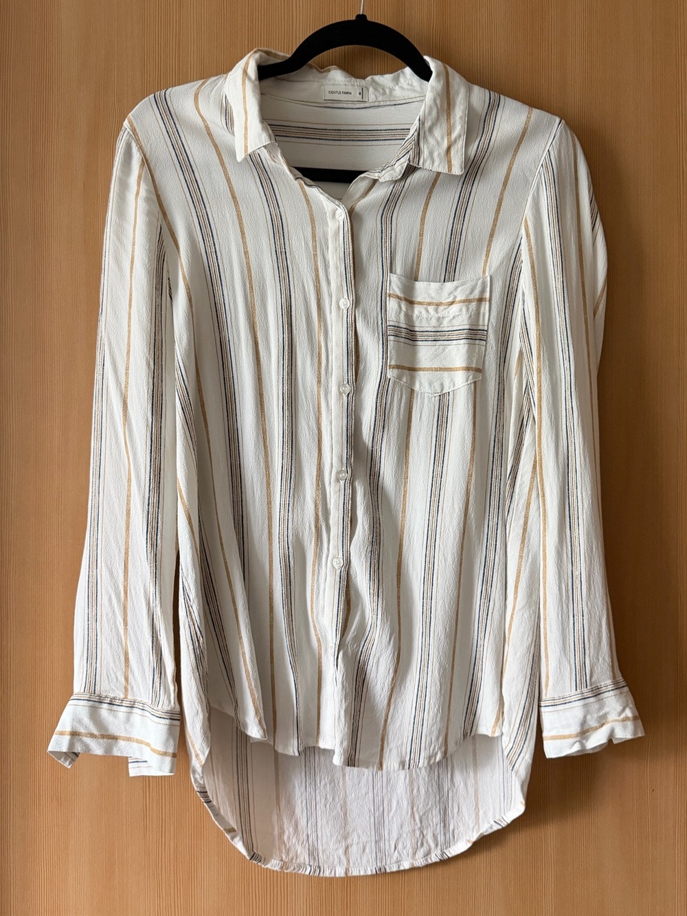 Gentle Fawn Cream Striped Button-Down Shirt